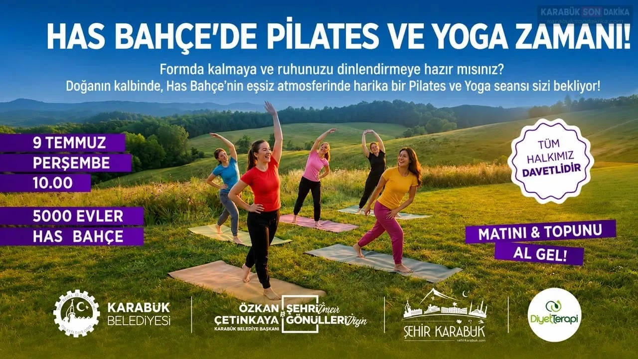 KARABÜK’TE HAS BAHÇE’DE PİLATES VE YOGA ETKİNLİĞİ