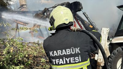 Karabük'ün Salmanlar köyünde Osman Ünal’a ait tek katlı evde henüz