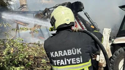 Karabük'ün Salmanlar köyünde Osman Ünal’a ait tek katlı evde henüz