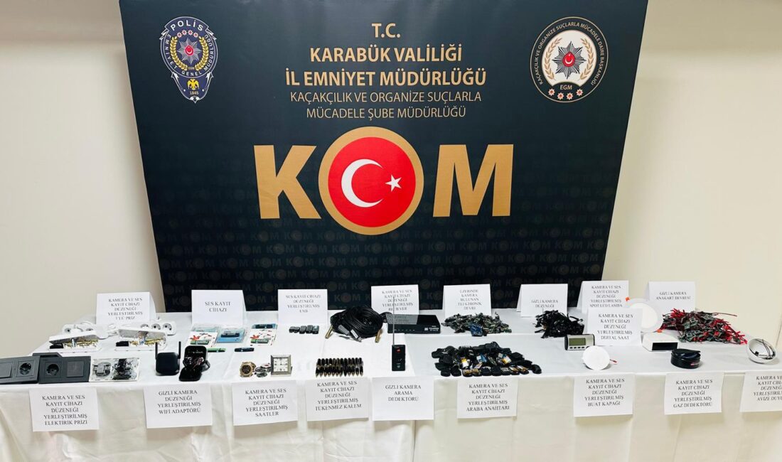 Karabük’te, internet üzerinden yasa dışı gizli kamera satan ve bu