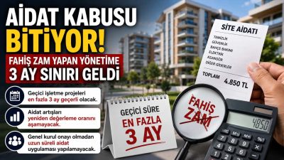 Resmi Gazete’de yayımlanan yeni düzenlemeyle site yönetimlerinin keyfi aidat artışlarına