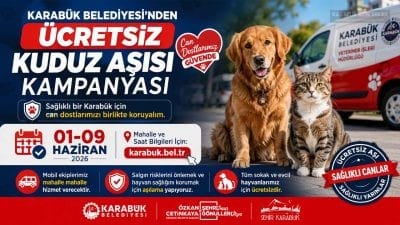 Karabük Belediyesi, kentteki can dostlar için ücretsiz kuduz aşısı kampanyası