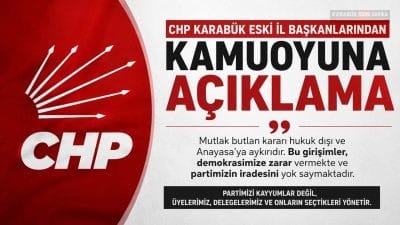 CHP Karabük'ün önceki dönem il başkanları, gündemdeki mutlak butlan tartışmalarına
