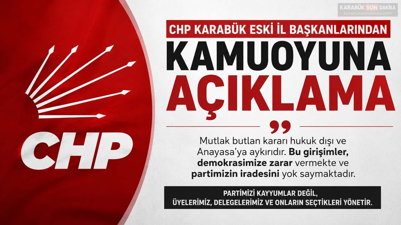 CHP Karabük'ün önceki dönem il başkanları, gündemdeki mutlak butlan tartışmalarına