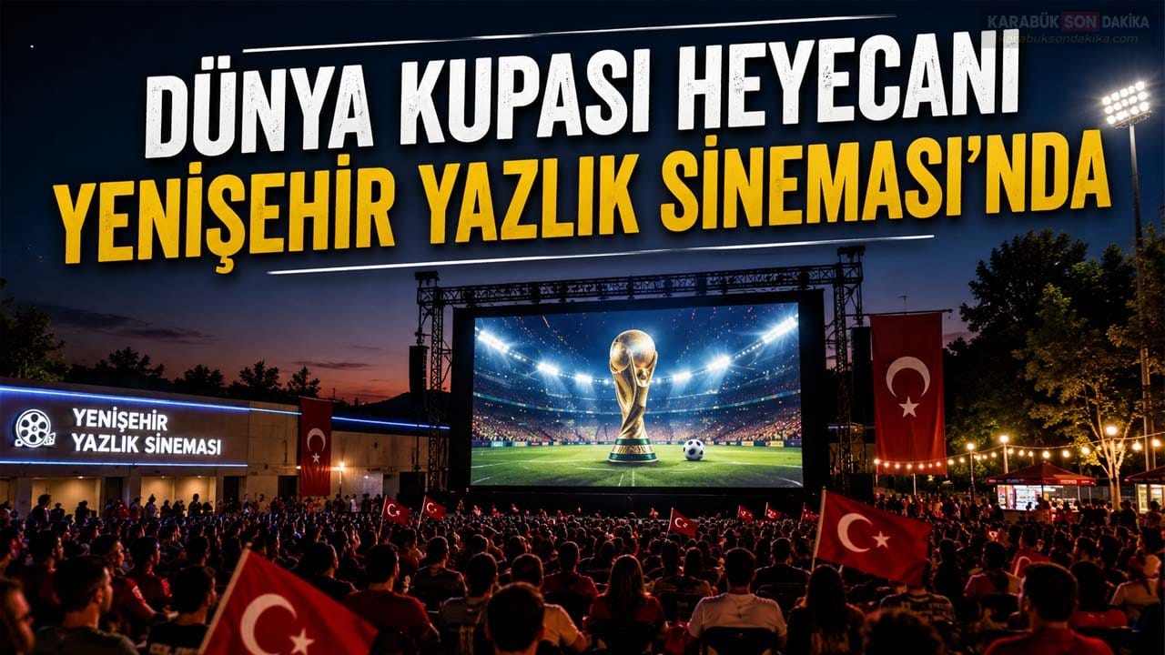DÜNYA KUPASI HEYECANI YENİŞEHİR YAZLIK SİNEMASI’NDA YAŞANACAK Karabük Belediyesi, Dünya Kupası heyecanını vatandaşlarla birlikte yaşatmak için Yenişehir