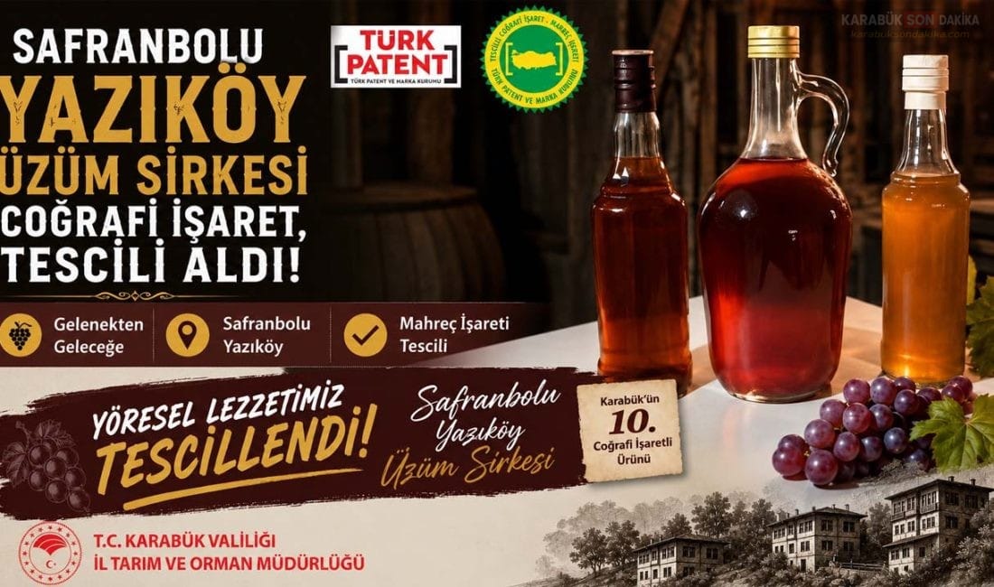 Safranbolu Yazıköy Üzüm Sirkesi, Türk Patent ve Marka Kurumu tarafından