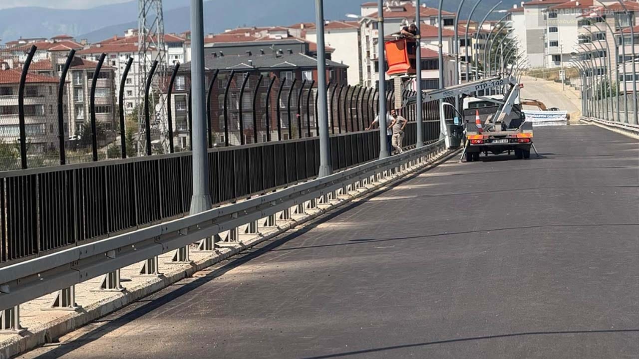 Karabük Belediyesi tarafından 5000 Evler Kanyon Köprüsü'nde yürütülen bakım ve