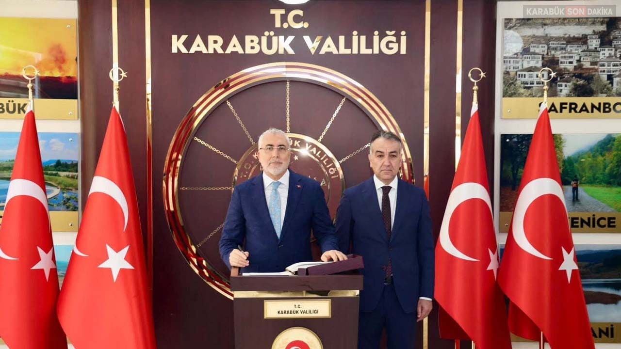 Çalışma ve Sosyal Güvenlik Bakanı Vedat Işıkhan, Karabük'te Valilik ve