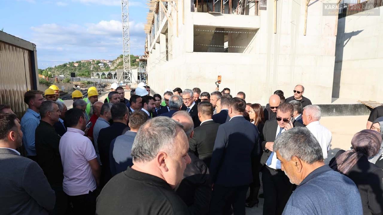 BAKAN MEMİŞOĞLU ESKİPAZAR DEVLET HASTANESİ İNŞAATINI YERİNDE İNCELEDİ