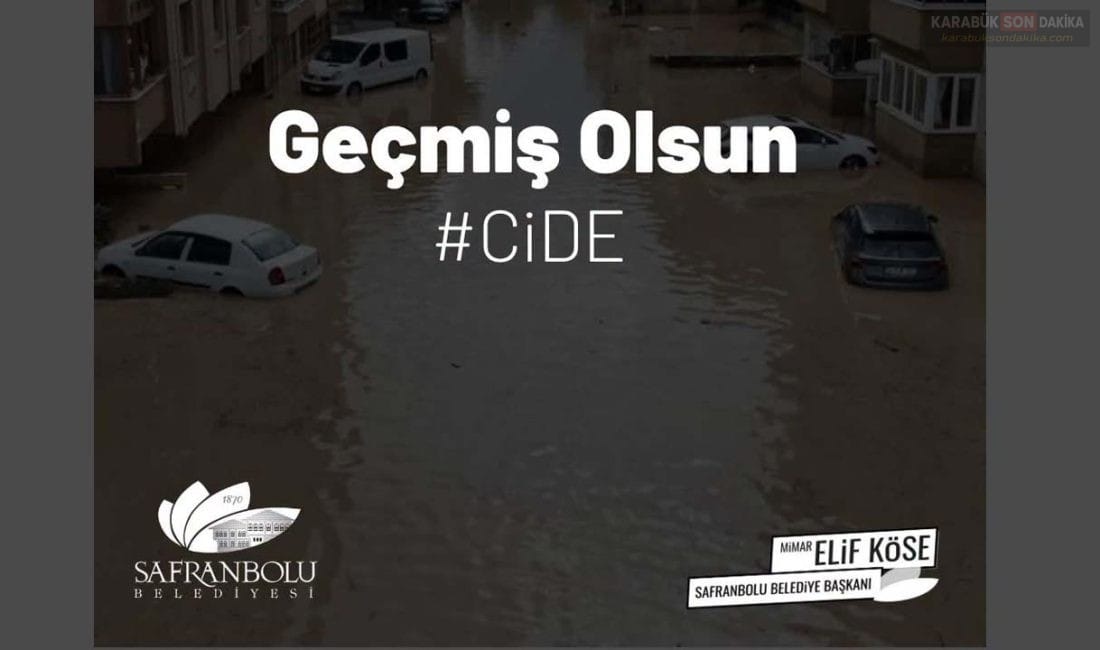 BAŞKAN KÖSE’DEN CİDE’YE GEÇMİŞ OLSUN MESAJI Safranbolu Belediye Başkanı Elif Köse, Kastamonu'nun Cide ilçesinde meydana gelen