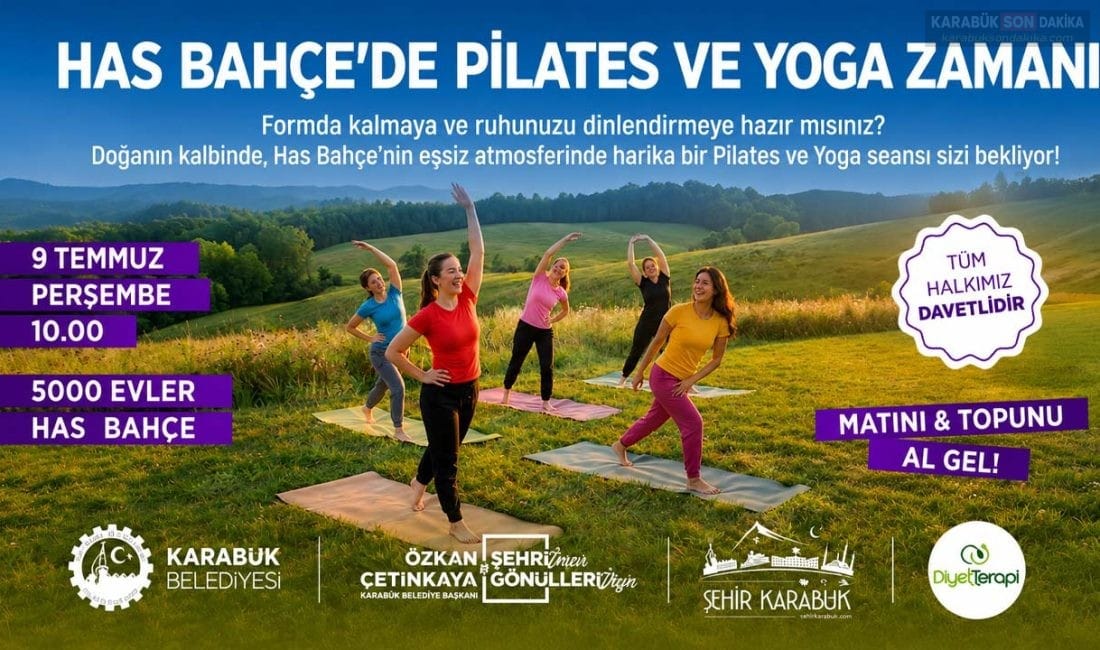 Karabük Belediyesi tarafından düzenlenecek ücretsiz pilates ve yoga etkinliği, 9
