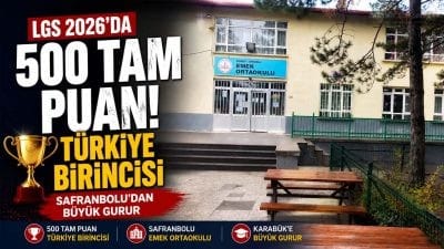 KARABÜK’TEN TÜRKİYE BİRİNCİLİĞİ! HASAN NURİ ŞİMŞEK TAM PUAN ALDI Safranbolu Emek Ortaokulu öğrencisi Hasan Nuri Şimşek, LGS 2026’da tüm