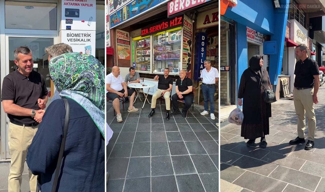 Karabük Belediye Başkanı Özkan Çetinkaya, vatandaşlar ve esnafla bir araya
