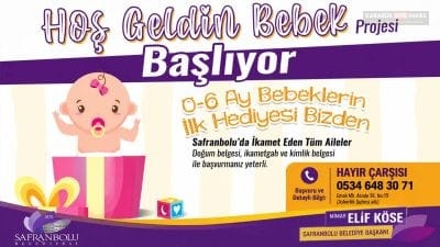Safranbolu Belediyesi'nin sosyal belediyecilik uygulamalarından “Hoş Geldin Bebek” Projesi yeniden