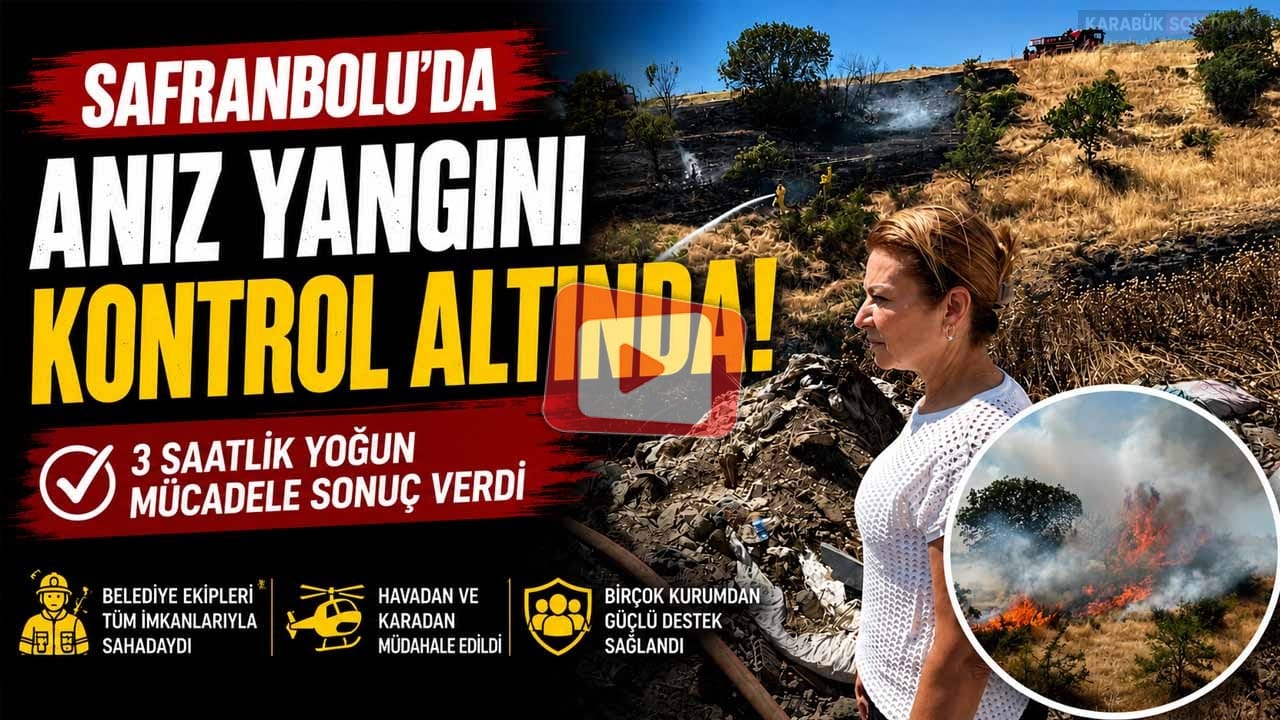 Safranbolu'nun Musalla Mahallesi'nde çıkan anız yangını, belediye ekipleri, AFAD, Orman