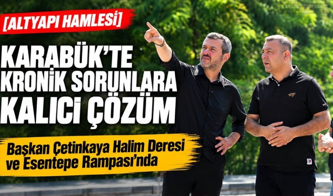 KARABÜK’TE KRONİKLEŞEN ALTYAPI SORUNLARINA KALICI ÇÖZÜM Karabük Belediyesi, kent merkezinde yıllardır çözüm bekleyen altyapı ve ulaşım