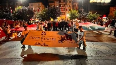 Safranbolu’da 30 Ağustos Zafer Bayramı’nın 104. yıl dönümü dolayısıyla düzenlenen