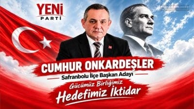 Yeni Parti Safranbolu Kurucu İlçe Başkanı Cumhur Onkardeşler, 27 Eylül